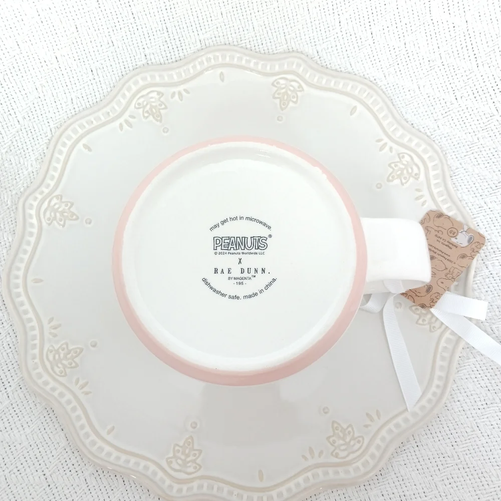 Rae Dunn × Peanuts Puppy Life Ceramic Dog Dish Bowl Mug